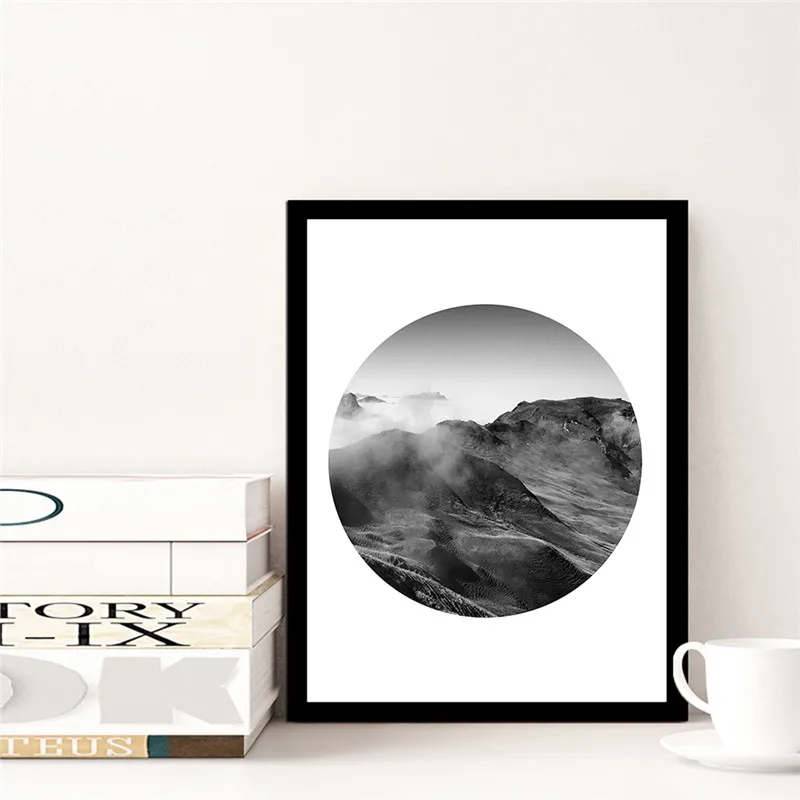 Nordic Decoration Landscape Mountain Motivational Quote Wall Art Canvas Painting PosterInspirational For living room | Дом и сад