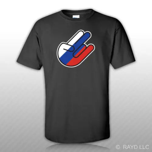 Русская футболка Shocker Бесплатная наклейка Россия Русь ру | Мужская одежда