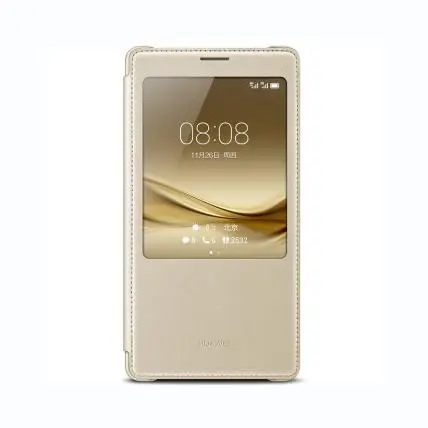 Официальный кожаный чехол-книжка для huawei Ascend mate 8 mate 8/поставляется с коробкой - Цвет: gold
