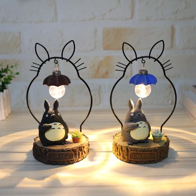Ночник TOTORO для домашнего украшения фигурки Металлическая лампа с рисунком из