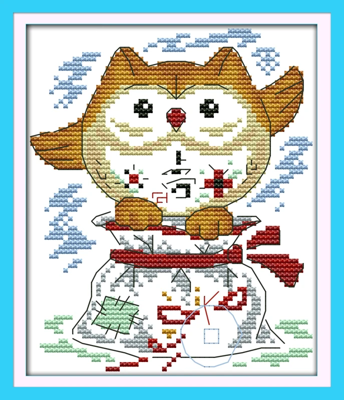 Набор для вышивки крестиком Lucky owl из ткани DMC 14CT 11CT наборы домашний декор|fabric for cloth