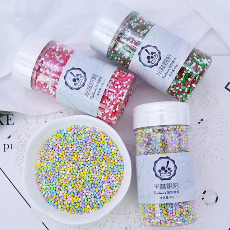 2 мм сахарный шар Радуга Nonpareils еда декоративные посыпки декорирование тортов капкейк украшения посыпки 85 г