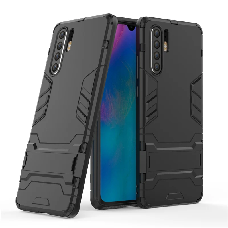 Противоударный армированный жесткий чехол для Huawei P30 Pro силиконовый гибридный