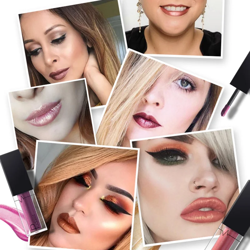 Pudaire перламутровый блеск металлик для губ длительный сверкающий водостойкий