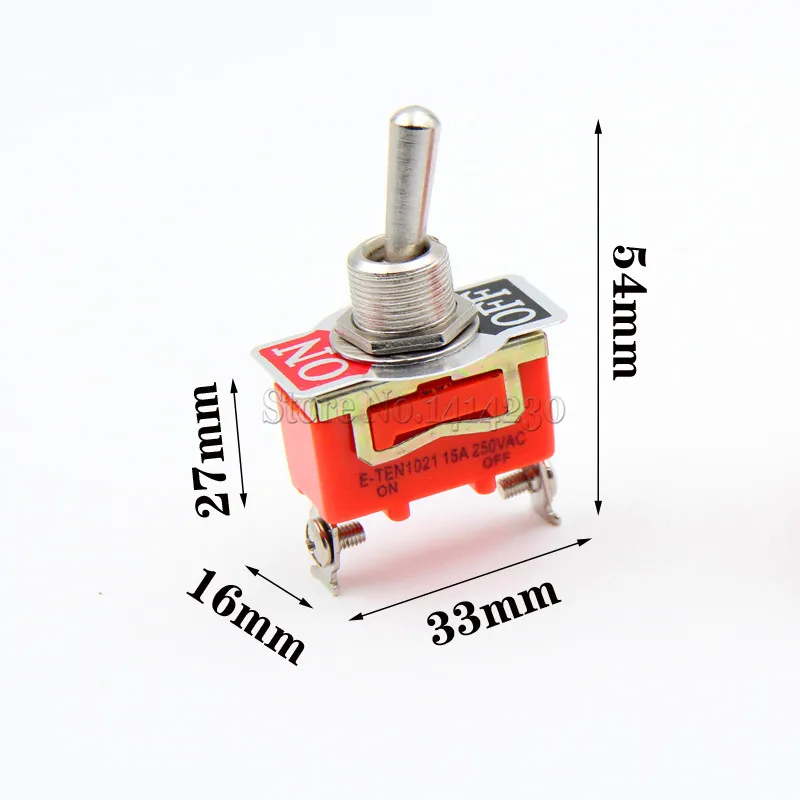 10 шт. E-TEN1021 15A 250V AC 2PIN ВКЛ-ВЫКЛ 12 мм тумблер переключатель питания | Обустройство