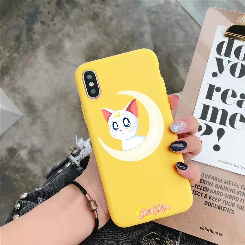 Y-5750 Sailor moon Аниме мягкий силиконовый карамельный цвет чехол для мобильного телефона чехол для iPhone X XR XS MAX 6 7 8 plus 6s лучший дизайн корпуса - Цвет: Y-5750