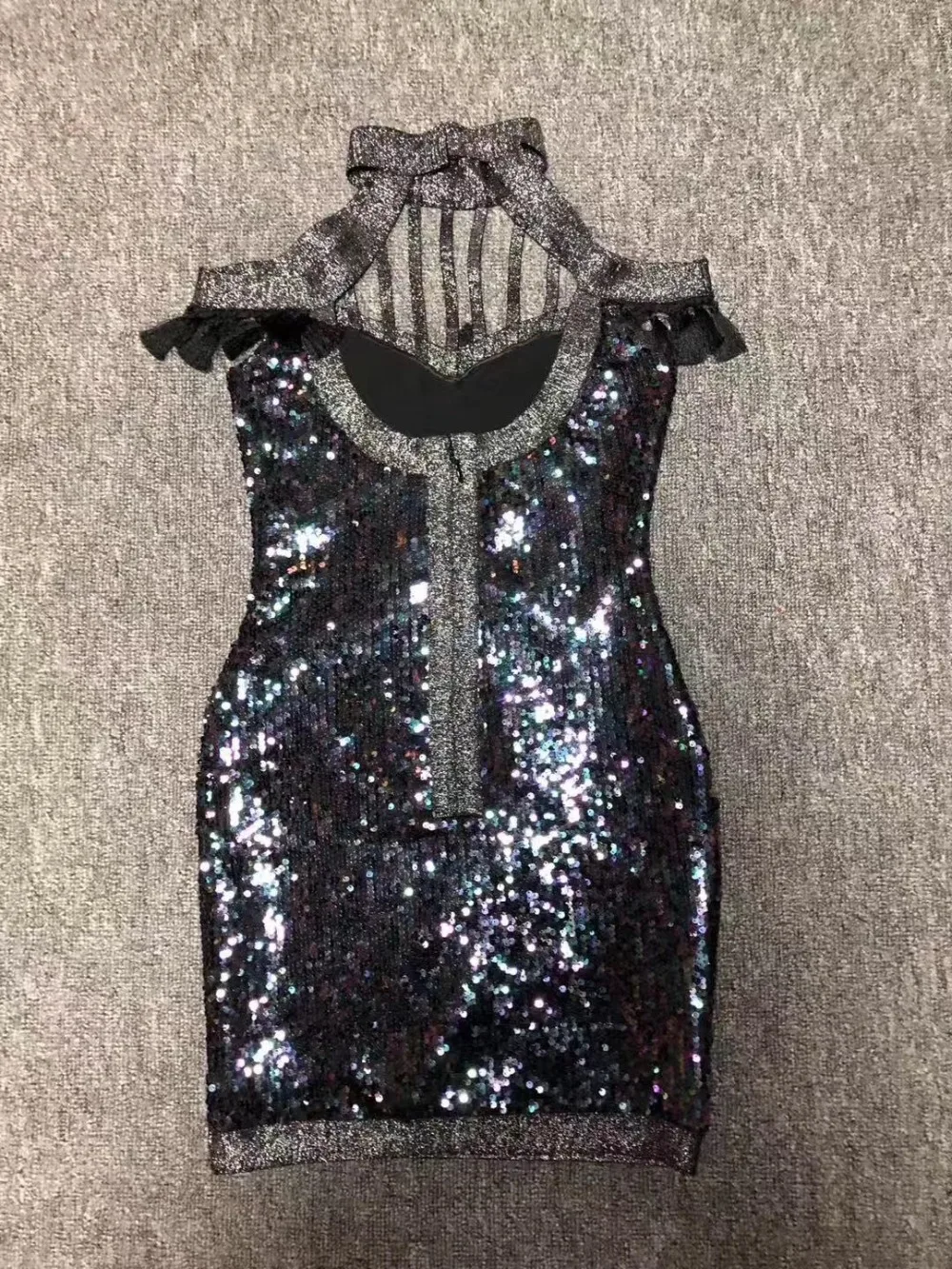 

New Woman fashion black Bandage Dresses sleeveless Bodycon Cut Out Sexy Celebrity evening Party Bandage Dress