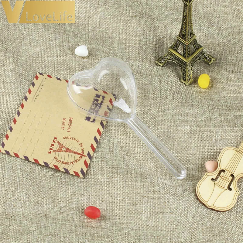 12 шт конфетная коробка пластиковая прозрачная форма сердца леденец дизайн милые