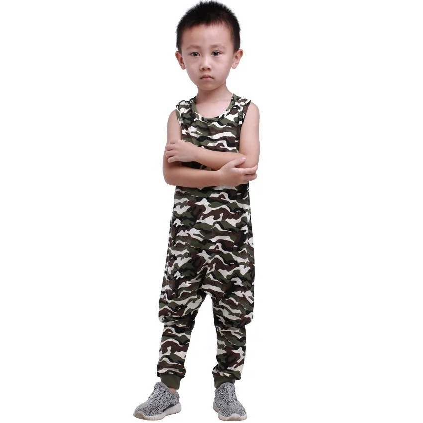 

Seartist Baby Girls Boys Harem Romper Girl Boy Summer Camouflage Jumpsuit Kids Sleeveless Tank Rompers Kids Jumper 2022 New 30C