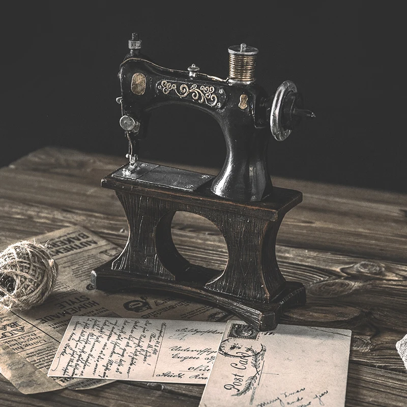 Американская Ретро ностальгическая швейная машина модель украшения кофейня
