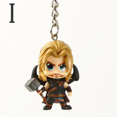 I-Thor Брелок для ключей с изображением Железного человека Человека-паука Таноса Капитана Америки антмана Тора доктора странных фигурок - Цвет: I-Thor