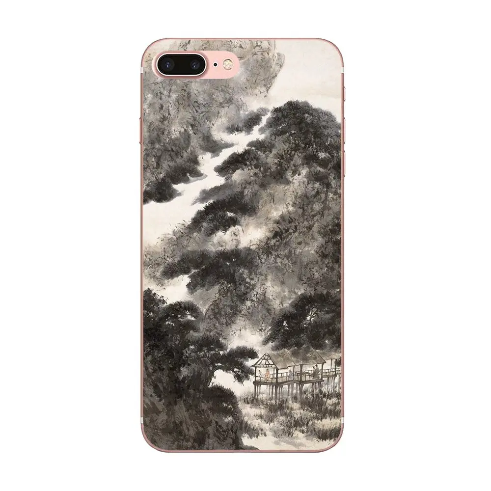 Pouches Chinese Landscape Painting Skin Thin For Galaxy A3 A5 A7 On5 On7 2015 2016 2017 Grand Alpha G850 Core2 Prime S2 I9082 | Мобильные
