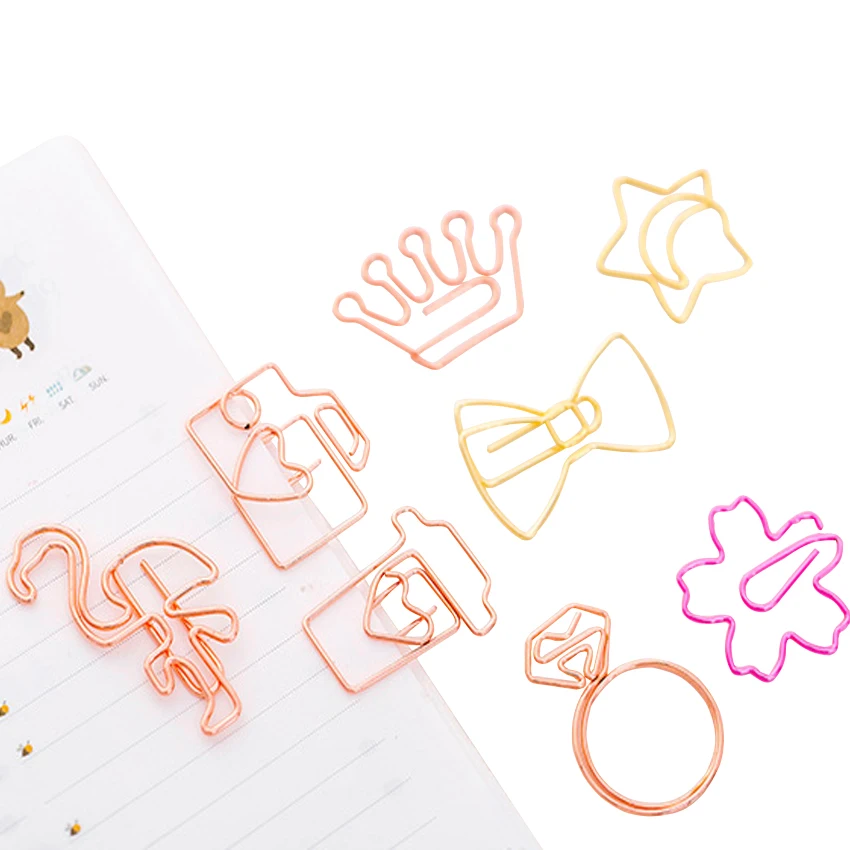 5 шт./лот kawaii мультфильм Мини Закладка бумага металлический зажим для ноутбука