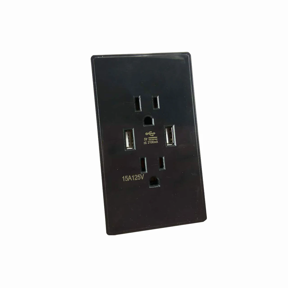 120 розетка с двумя usb-разъемами, 2.1A настенная розетка с двумя usb-портами адаптер питания розетки панель для ПК универсальная вилка, розетка с USB