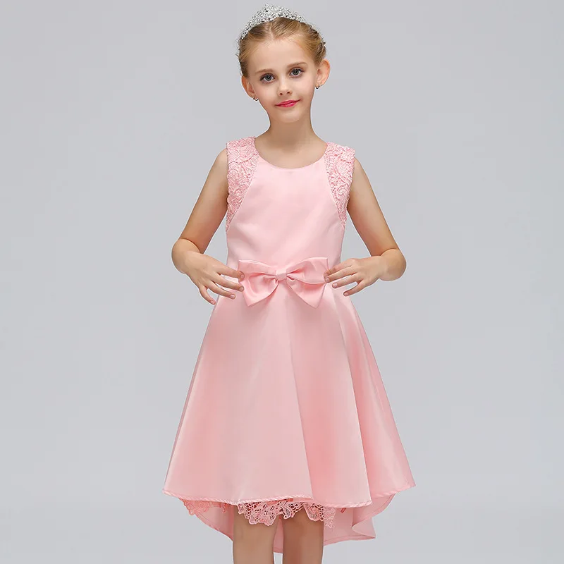 2020 Summer Kids Girls Princess Dress Sleeveless Girl Lace Dresses Blue Pink Birthday Party Children Clothing 2-10T | Детская одежда и