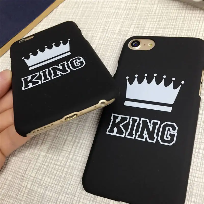 JIBAN письмо КОРОЛЬ queen пары чехол для телефона iphone 9 Apple плюс крышка мультфильм