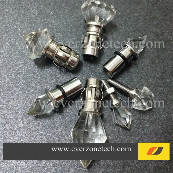 Новые сверкающие волоконно оптический Хрустальный Светильник концевые фитинги