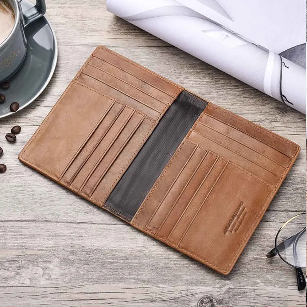Brown2 JINBAOLAI, мужские кошельки, тонкие, натуральная коровья кожа, кошелек для карт, тонкий, Ретро стиль, высокое качество, держатель для карт, мужские кошельки - Цвет: Brown2