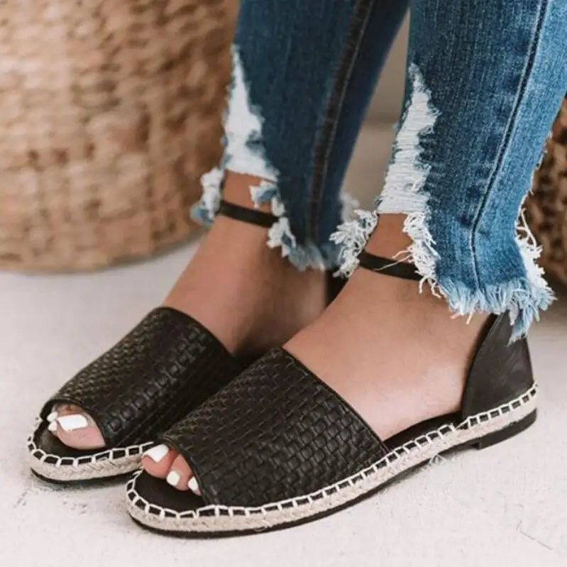 Sandalias mujer/женские летние пляжные босоножки на плоской подошве с открытым носком