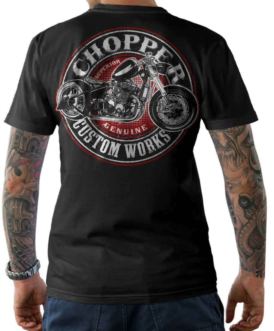 Футболка Байкерская Oldschool Motorrad Chopper на заказ Schrauber гаечный ключ мотоциклы Mc