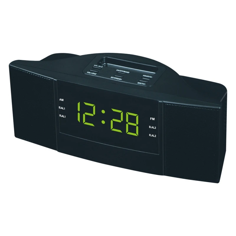EDAL ABS 2 в 1 светодиодные цифровые настольные часы с функцией FM AM радио (штепсельная