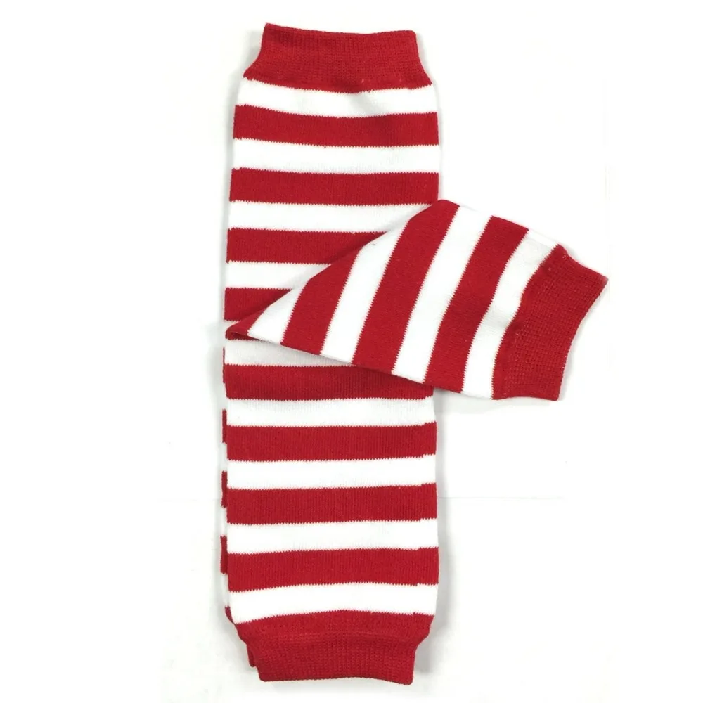 Детские Рождественские хлопковые грелки для ног красные белые полосатые носки