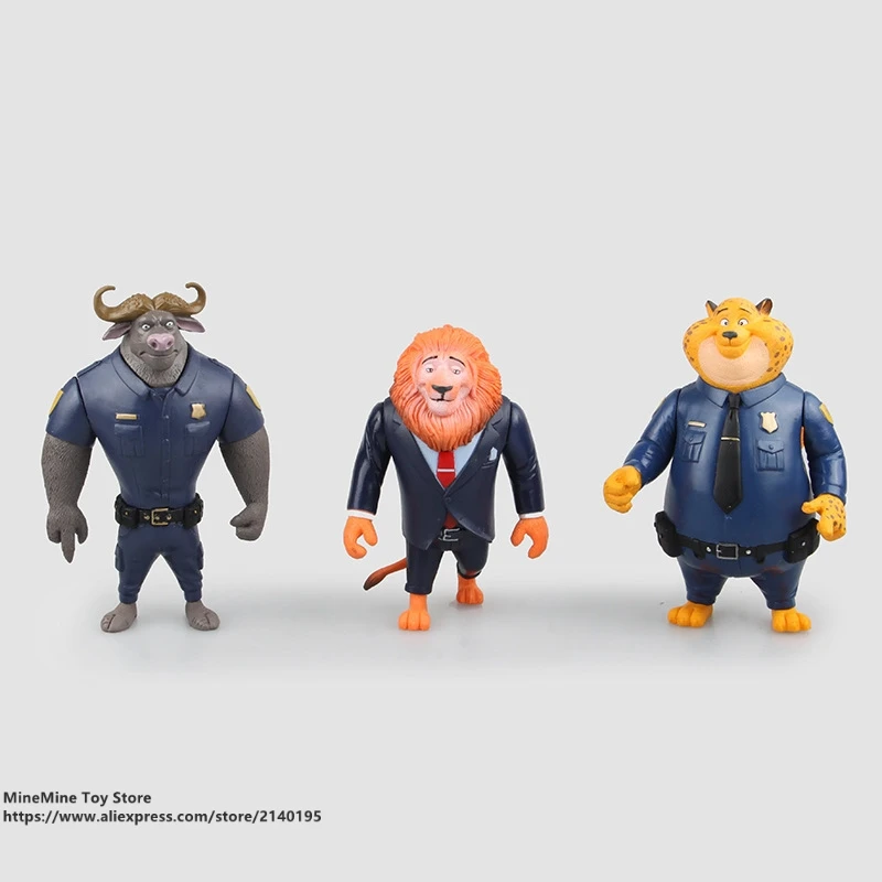 DISNEY Zootopia 6 шт./компл. 10 12 см игрушки Фигурки Куклы ПВХ Модель кролик Джуди КС лиса