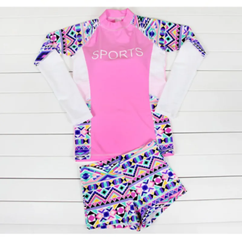 2017 новые с длинным рукавом Купальники для малышек Для женщин ванный комплект