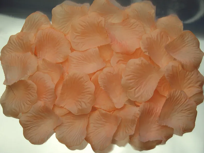 2000 шт./лот персиковые шелковые лепестки роз искусственный цветок для свадебного