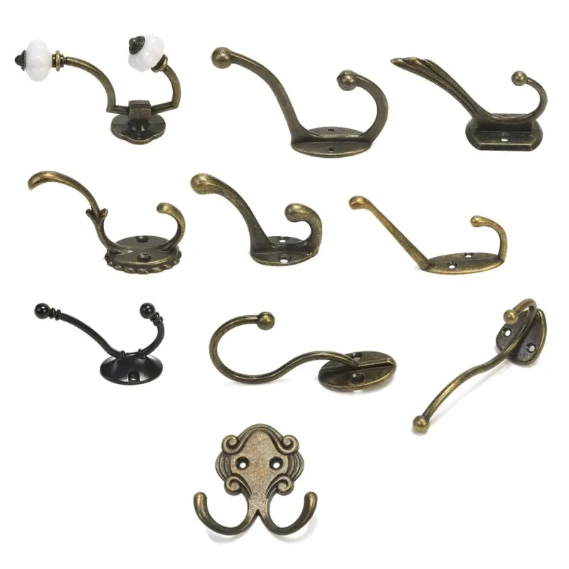 1 комплект Антикварные Двери спальни Крючки вешалка крючок для одежды пальто