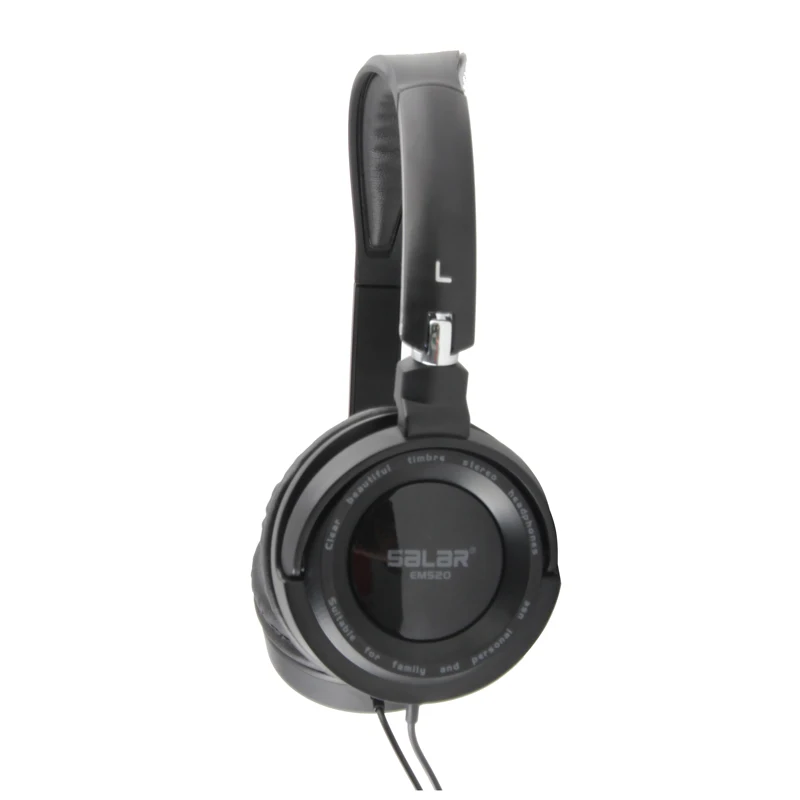 Salar EM520 HIFI стерео глубокий бас 3,5 мм Проводная Складная гарнитура игровые наушники Регулируемые Портативные наушники для ПК компьютеры - Цвет: black