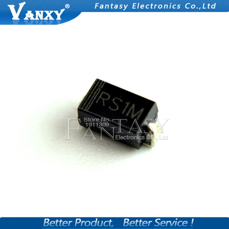 100 шт. RS1M DO-214AC SMA Выпрямитель с быстрым восстановлением FR107 SMD | Электронные