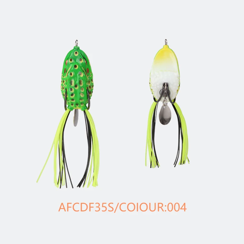 ANYFISH CORE DUO, приманка в виде лягушки, искусственная Мягкая приманка, 3,5 см/6,7 г, 4,5 см/11,5 г, двойные крючки, плавающая большая рыба - Цвет: AFCDF35S004
