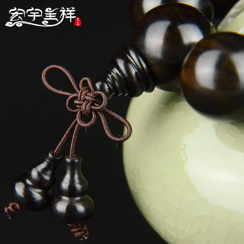 20 мм высокого качества мужской природная эбеновая четки Тибетские буддийские