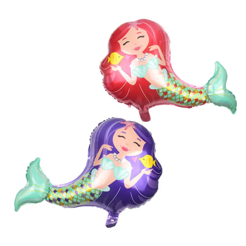 Большой воздушный шар в виде русалки алюминиевый для вечеринки честь Дня