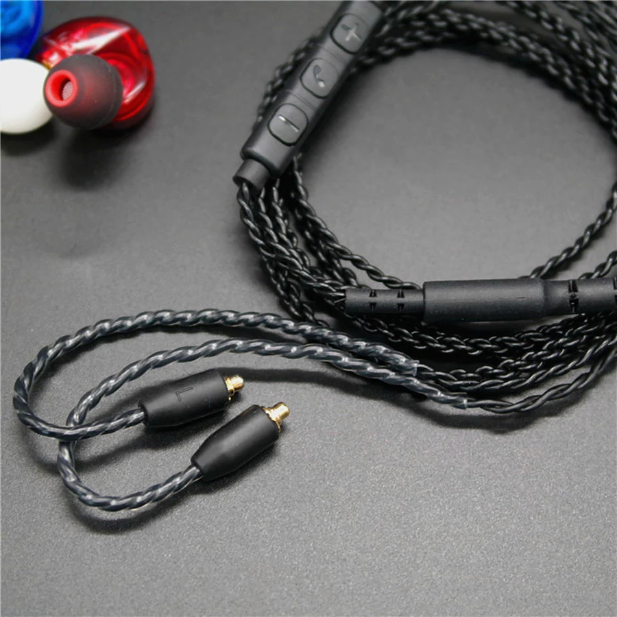 DIY MMCX кабель для наушников Shure SE215 SE535 SE846 UE900 обновленная Замена 14 ядер медный