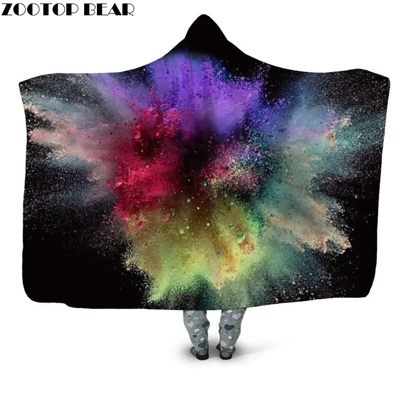 

Black Adult Wearable Hooded Blanket Casual Sherpa Youth Plush Blanket Sofa Office Fashion Popular Fleece Throw Blanket