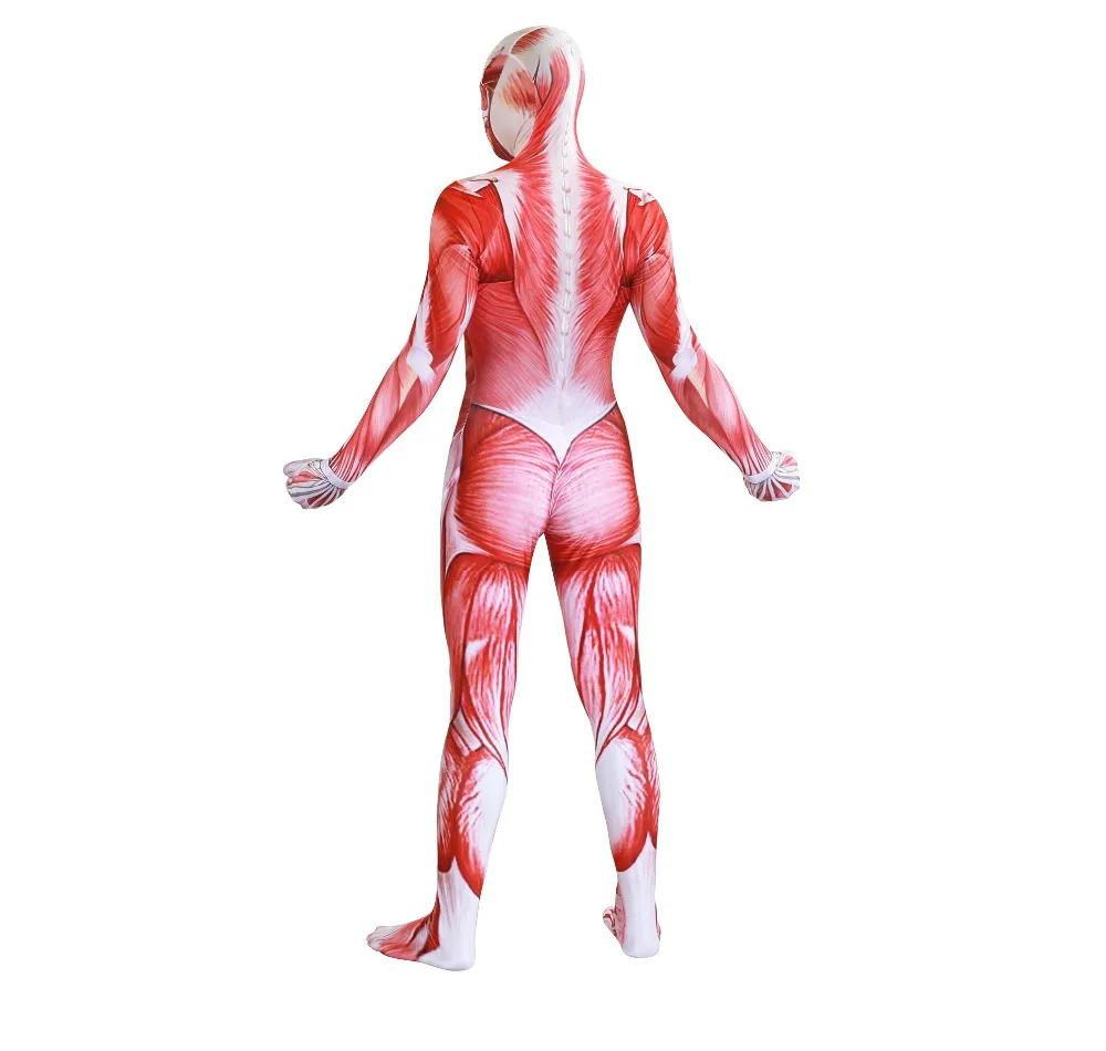 

Attack On Titan Cosplay Costumes Men Titans Muscle Muscular 3D Print Adult Cosplay Jumpsuits Flesh Zentai Halloween Costume
