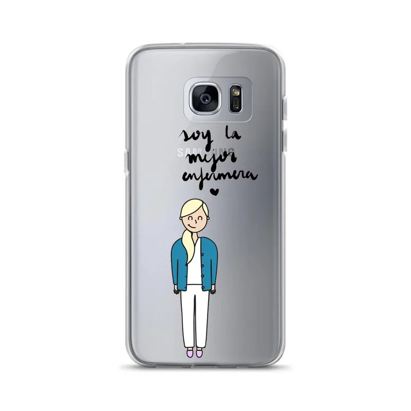 Испания мультфильм медицина доктор медсестра для Samsung Galaxy S6 S7 S8 S9 PLUS S7Edge Note 8
