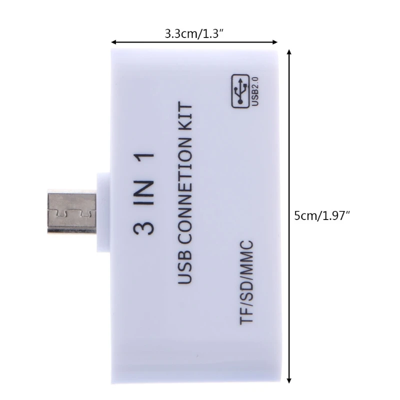 3 в 1 OTG Micro USB 2 0 устройство для чтения карт SD/TF/MMC адаптер зарядки|Картридеры| |