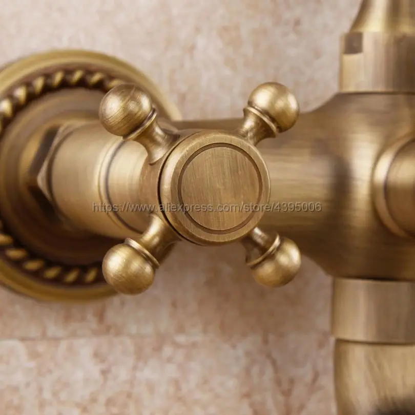 Настенный смеситель для ванны и душа старинный латунный телефон Btf351 |