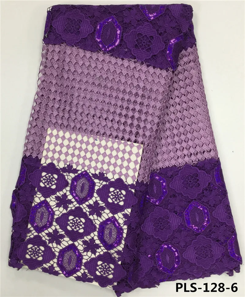 Новое поступление 2017 африканская гипюровая кружевная ткань с блестками