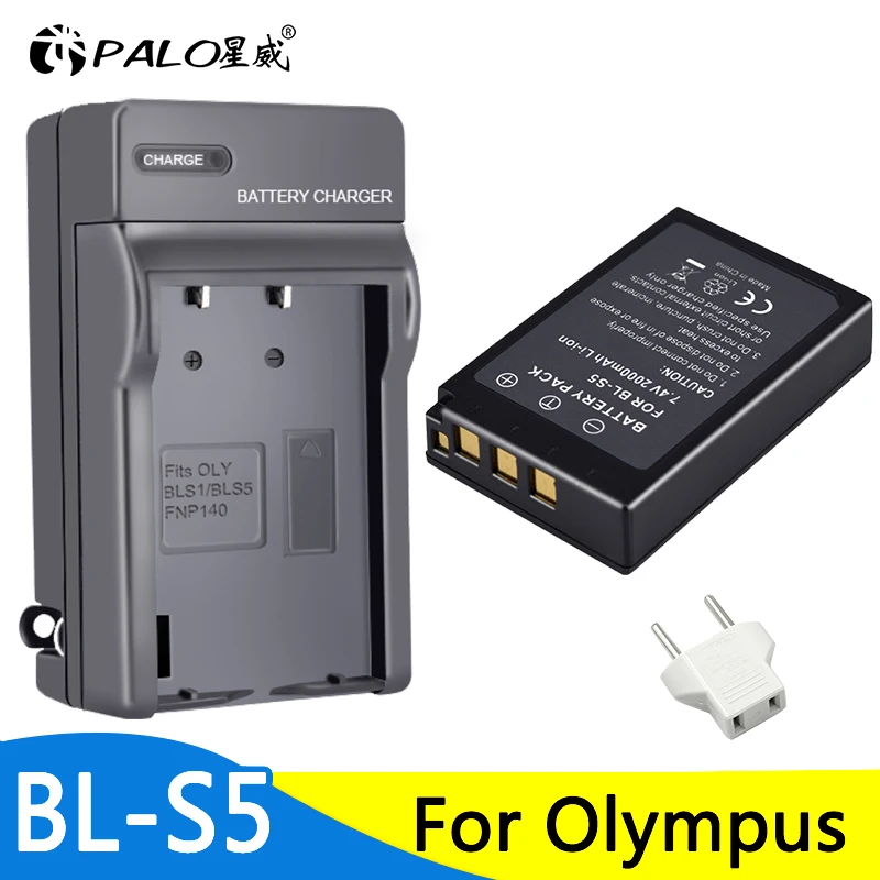 

Palo PS-BLS5 BLS-5 BLS5 BLS-50 BLS50 Battery+Charger for Olympus PEN E-PL2,E-PL5,E-PL6,E-PL7,E-PM2 OM-D E-M10, E-M10 II, Stylus1