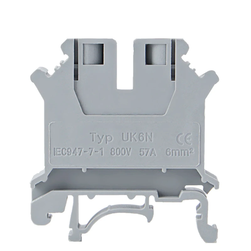Клеммные колодки с винтовым зажимом UK6N UK Series DIN Rail|block edges|clamp on power meterclamp loading |