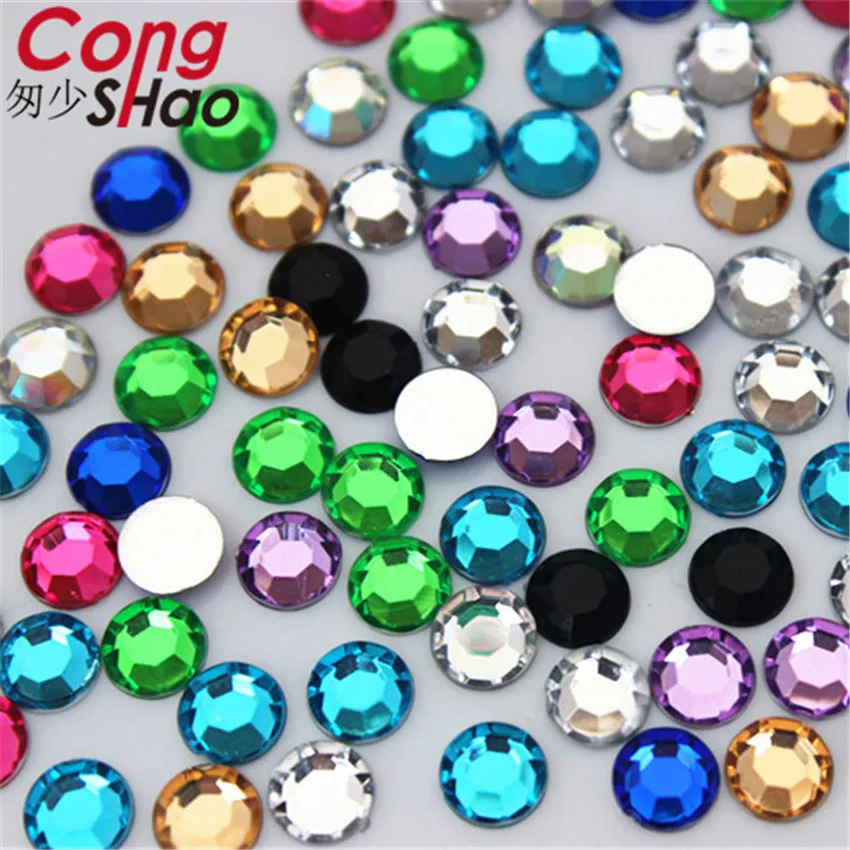 Конг Шао 500 шт 6 мм 3D дизайн ногтей советы красочные круглые плоские акриловые кристаллы-стразы отделка телефона сделай сам не исправление ногтей YB689 Конг Шао 500 шт 6 мм 3D дизайн ногтей советы красочные круглые плоские акриловые кристаллы-стразы отделка телефона сделай сам не исправление ногтей YB689