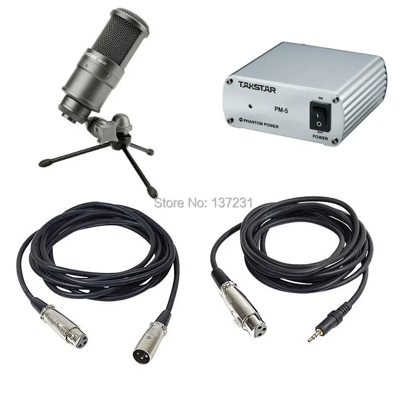 Новый TAKSTAR SM 8B + PM 5 48 в источник питания конденсаторный микрофон вещания Запись