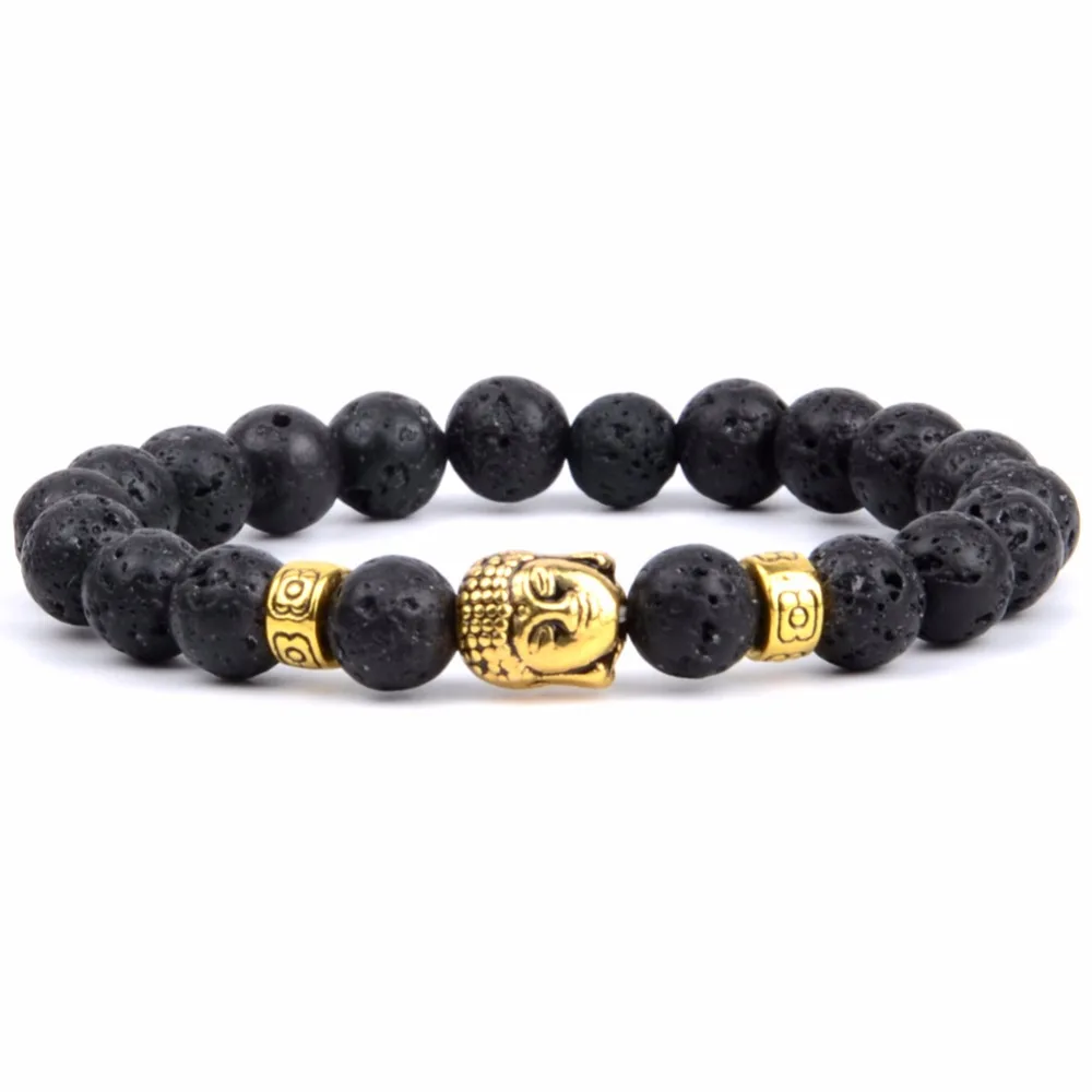 Браслеты Будды с натуральным камнем тигровый глаз Howlite бусы мужские браслеты для