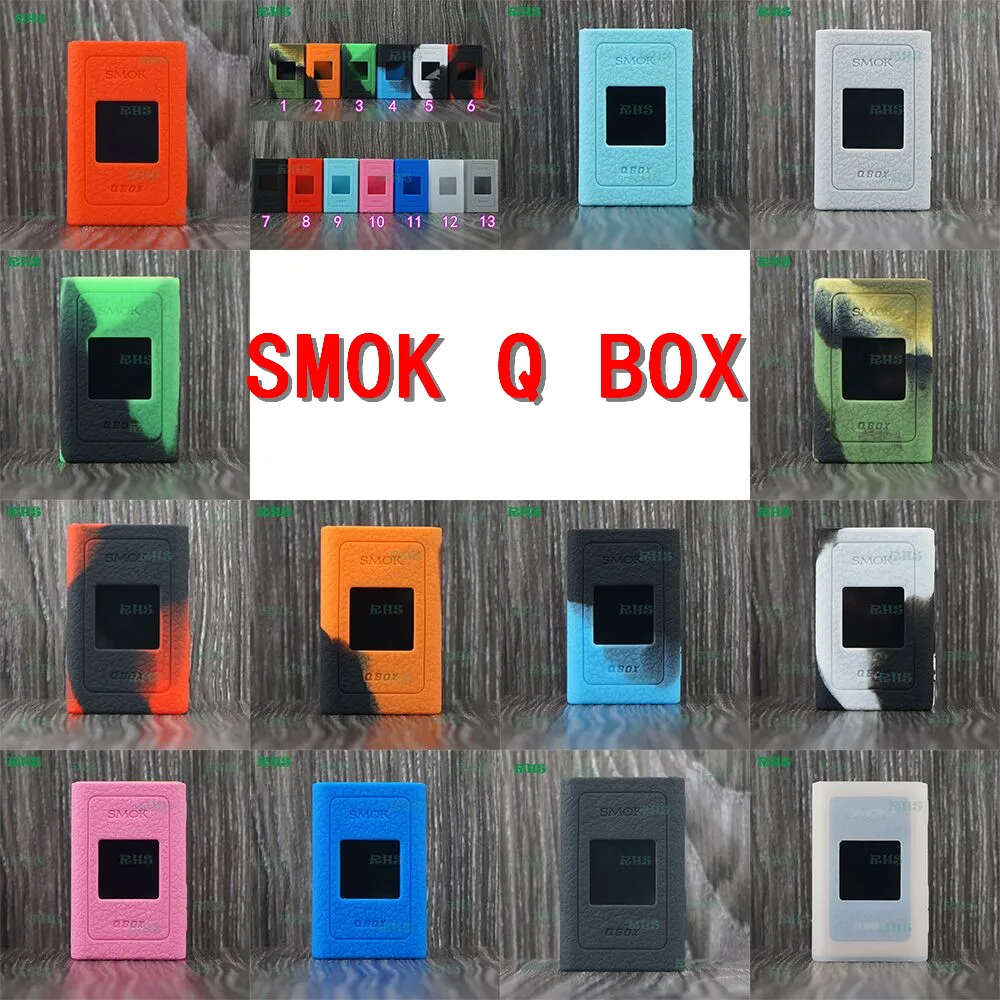 100% оригинальный силиконовый чехол для Smok Q box 50 Вт TC маленький комплект с баком TFV8