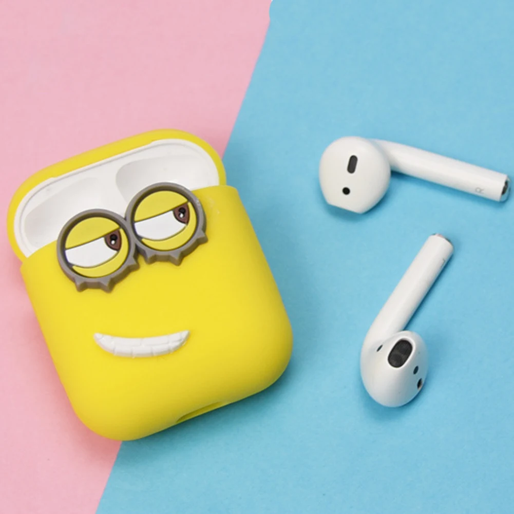 Чехол для Airpods, милый желтый силиконовый чехол для наушников, противоударный защитный чехол для Air Pods, чехол, Прямая поставка - Цвет: C
