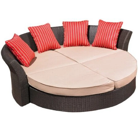 Полиротанговая садовая мебель плетеная уличная кушетка|rattan garden furniture|garden furniturepoly